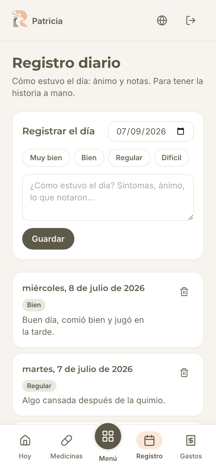 Registro diario